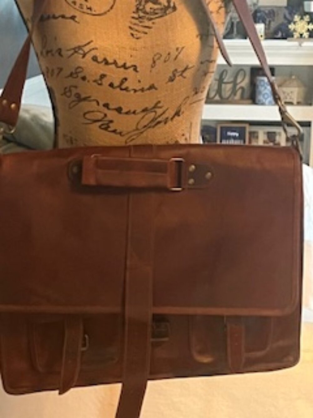 Leather Messenger Bag